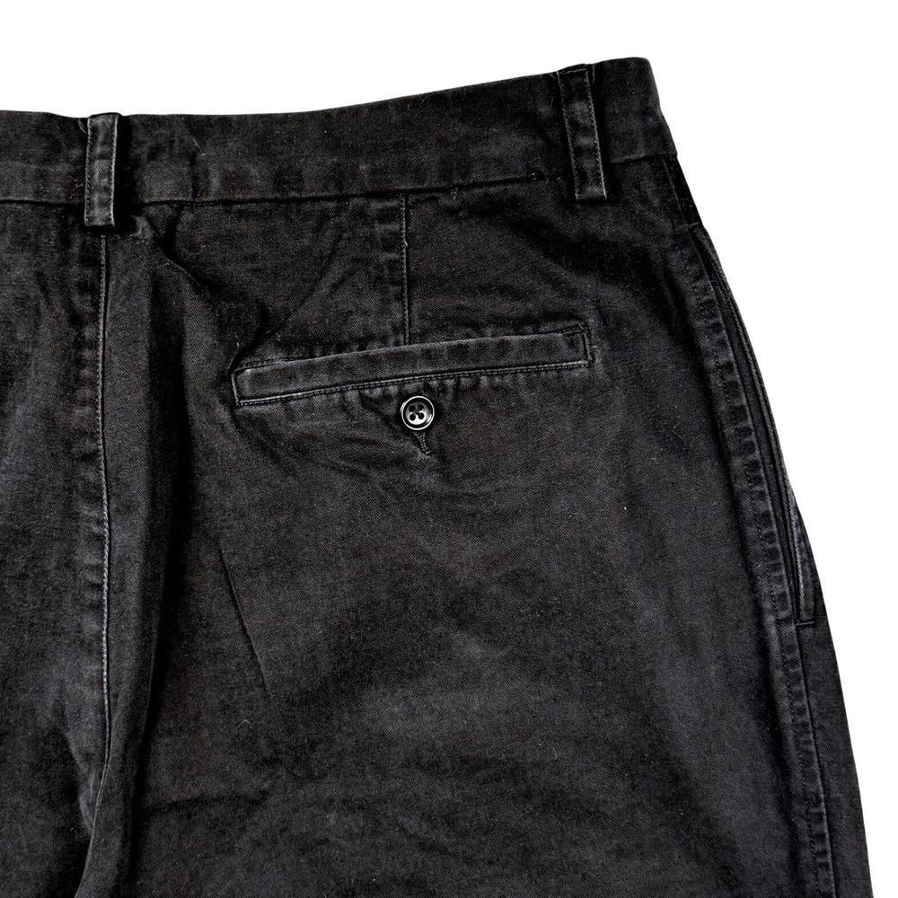 Banana Republic Smithfield Black Pleated Chinos Cotton Trousers Mens 36R